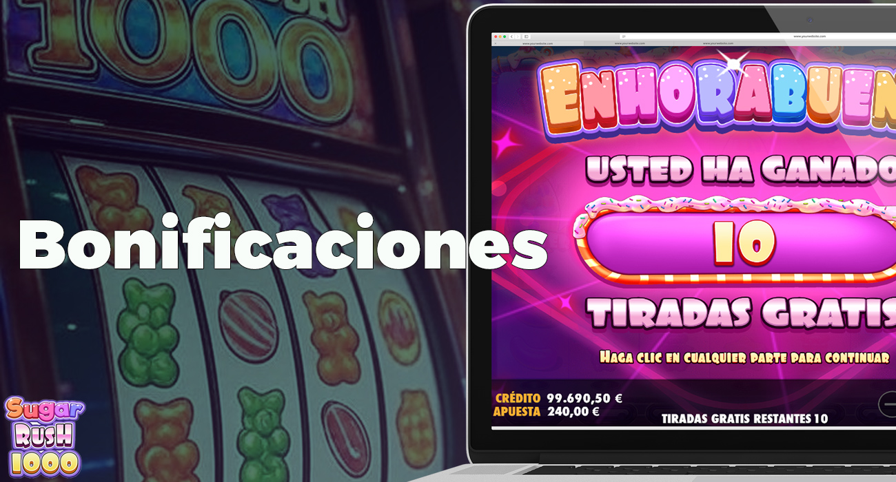 Sugar Rush 1000 tiene muchas ventajas que otras tragamonedas no tienen, como la posibilidad de comprar giros gratis.